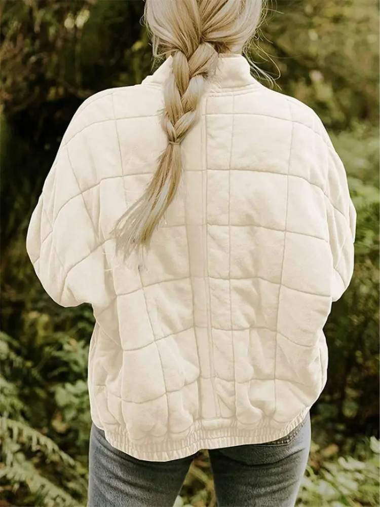 Blouson aviateur | Veste oversize pour femme en tissu léger avec doublure douce