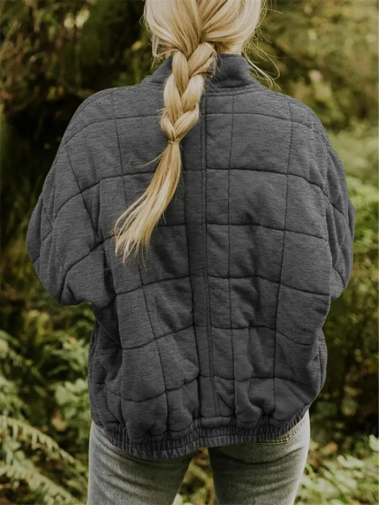 Blouson aviateur | Veste oversize pour femme en tissu léger avec doublure douce