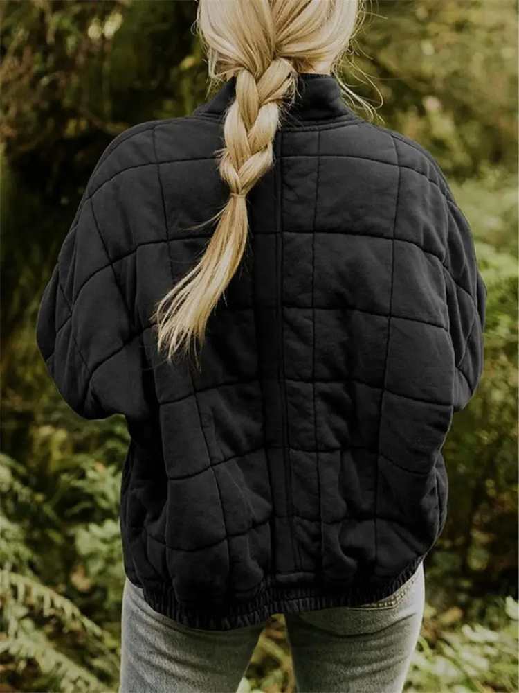 Blouson aviateur | Veste oversize pour femme en tissu léger avec doublure douce