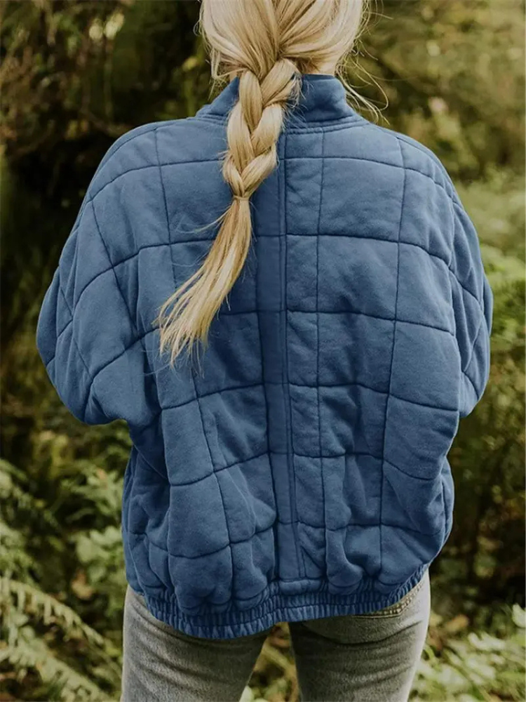 Blouson aviateur | Veste oversize pour femme en tissu léger avec doublure douce