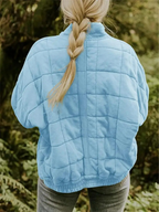 Blouson aviateur | Veste oversize pour femme en tissu léger avec doublure douce