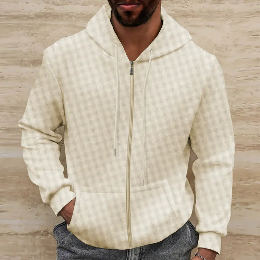 Veste homme - Texture gaufrée, mélange de fibres confortable