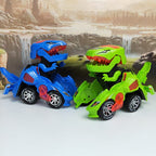 LED transforming dinosaur trolley