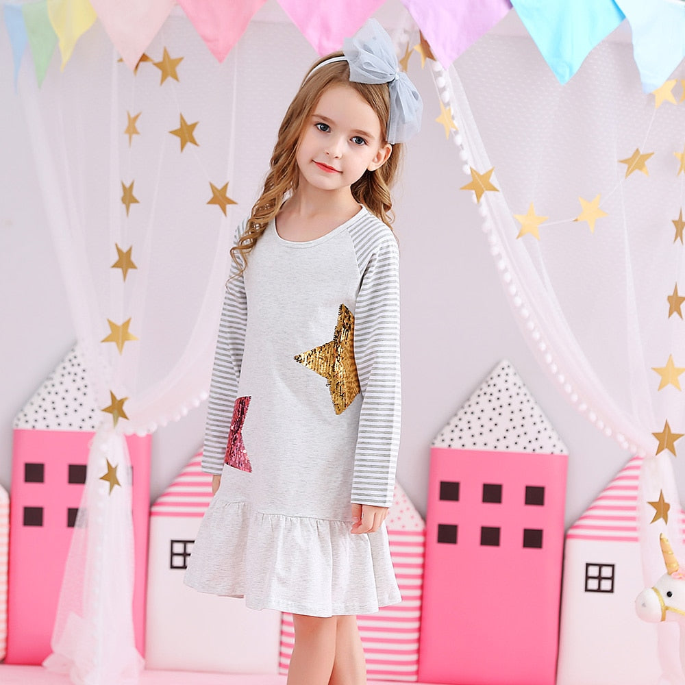 Robe Princesse Fille Etoiles
