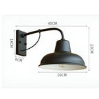 Aisle Fer Sconce - Lumière de grange vintage antique - Noir Applique industrielle
