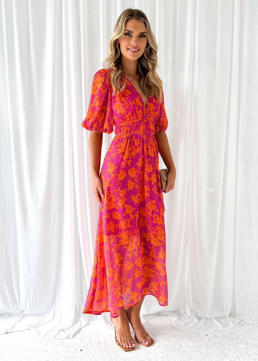 Catherine - Robe longue avec encolure en cœur pour femmes