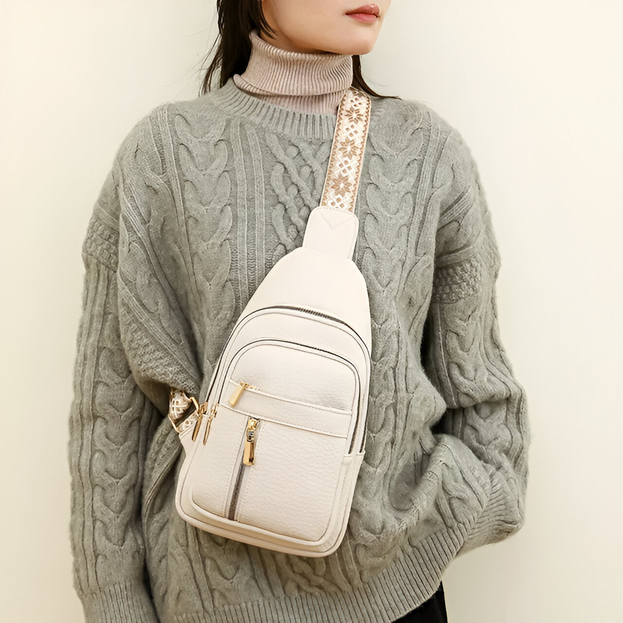 Women's Handbag Small Practical Shoulder Bag with Multiple Compartments