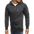 JACKS - Pull d'automne léger avec fermeture éclair et capuche pour hommes