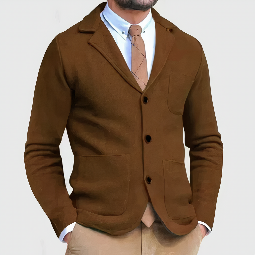 Men's classic fall blazer, business casual style
