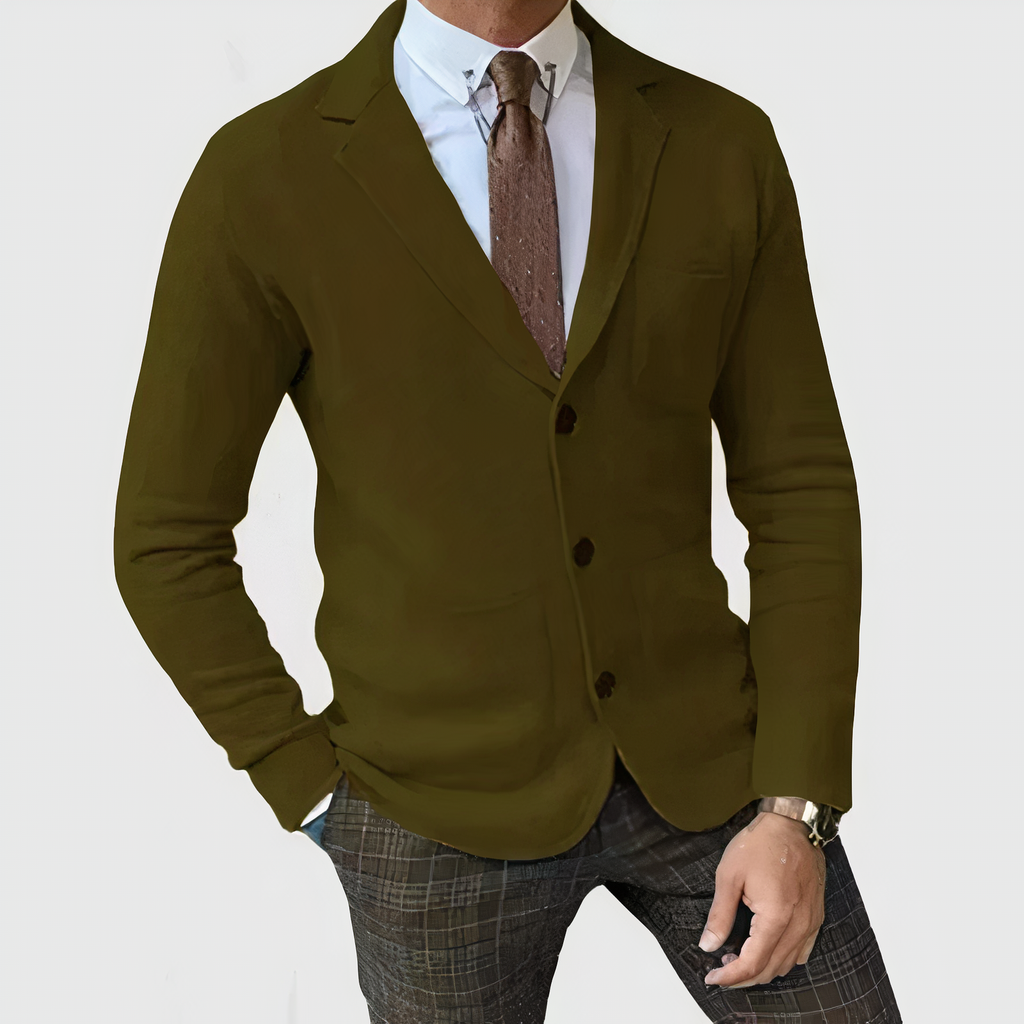 Men's classic fall blazer, business casual style