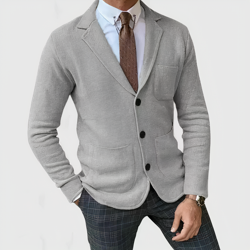 Men's classic fall blazer, business casual style
