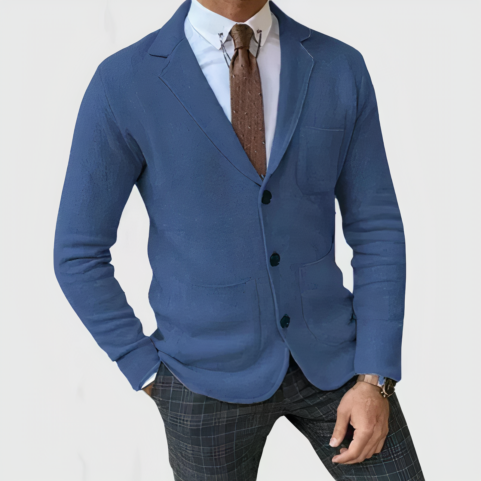 Men's classic fall blazer, business casual style
