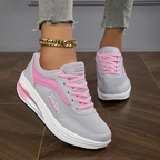 Women's Graphic Print Wedge Sneakers - Premium Casual Shoes