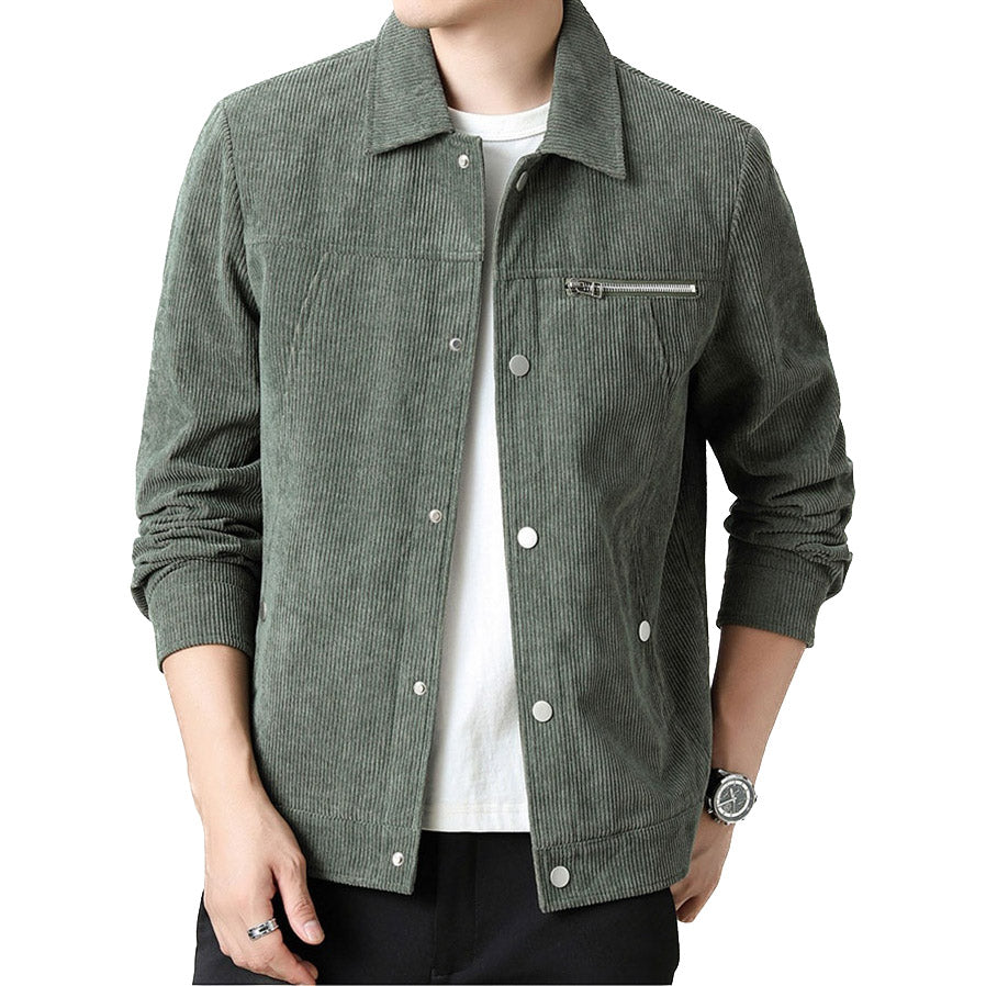 Veste de transition en velours côtelé de haute qualité pour hommes, classique, spéciale automne