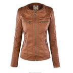 Veste en cuir à capuche pour femmes - Édition Automne