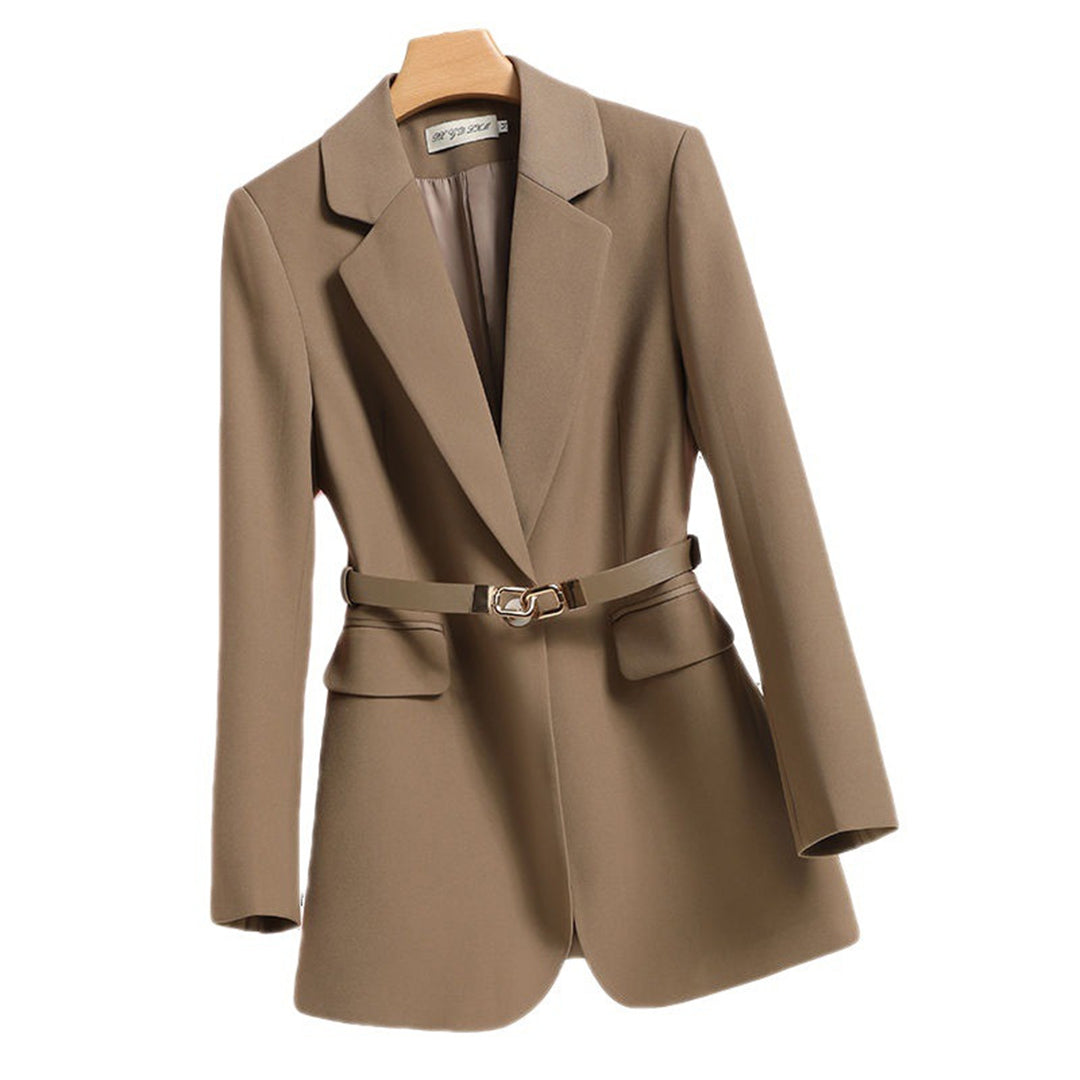 LISA - Blazer long soigné avec ceinture pour femme - Édition Automne