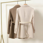 LISA - Blazer long soigné avec ceinture pour femme - Édition Automne
