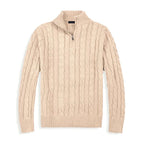 Pull de luxe pour homme à demi-zip et col montant
