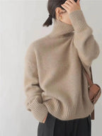 Chic and cozy linen turtleneck for winter