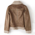 Veste en cuir avec doublure sherpa pour l'hiver - Macie