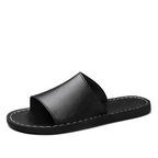 Men's genuine leather crossed slippers