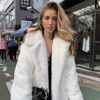 Manteau long en peluche