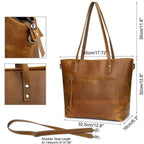 Sac fourre-tout vintage pour femmes - Sac à bandoulière classique en cuir