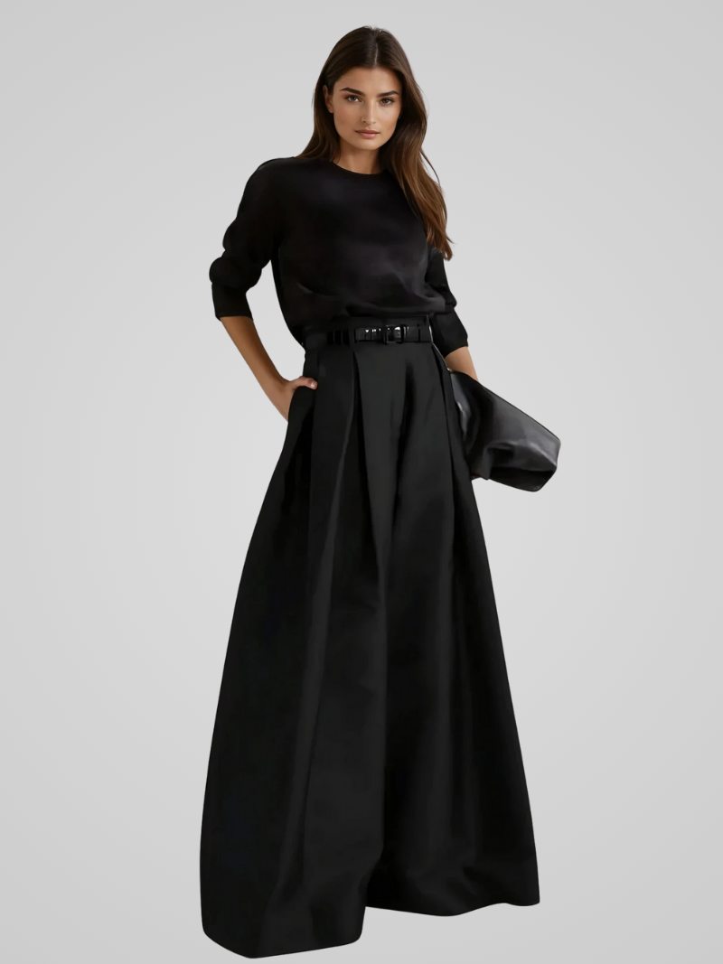 Maxima | Jupe-pantalon longue élégante taille haute pour les occasions formelles et décontractées automnales