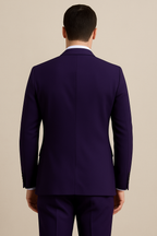 Men's 3-piece Suit, Purple - Classic Autumn Set