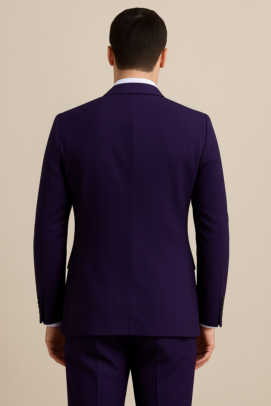 Men's 3-piece Suit, Purple - Classic Autumn Set