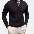Pull à demi-zip pour homme, printemps
