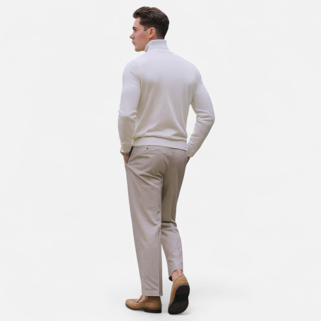 Pull à demi-zip pour homme, printemps