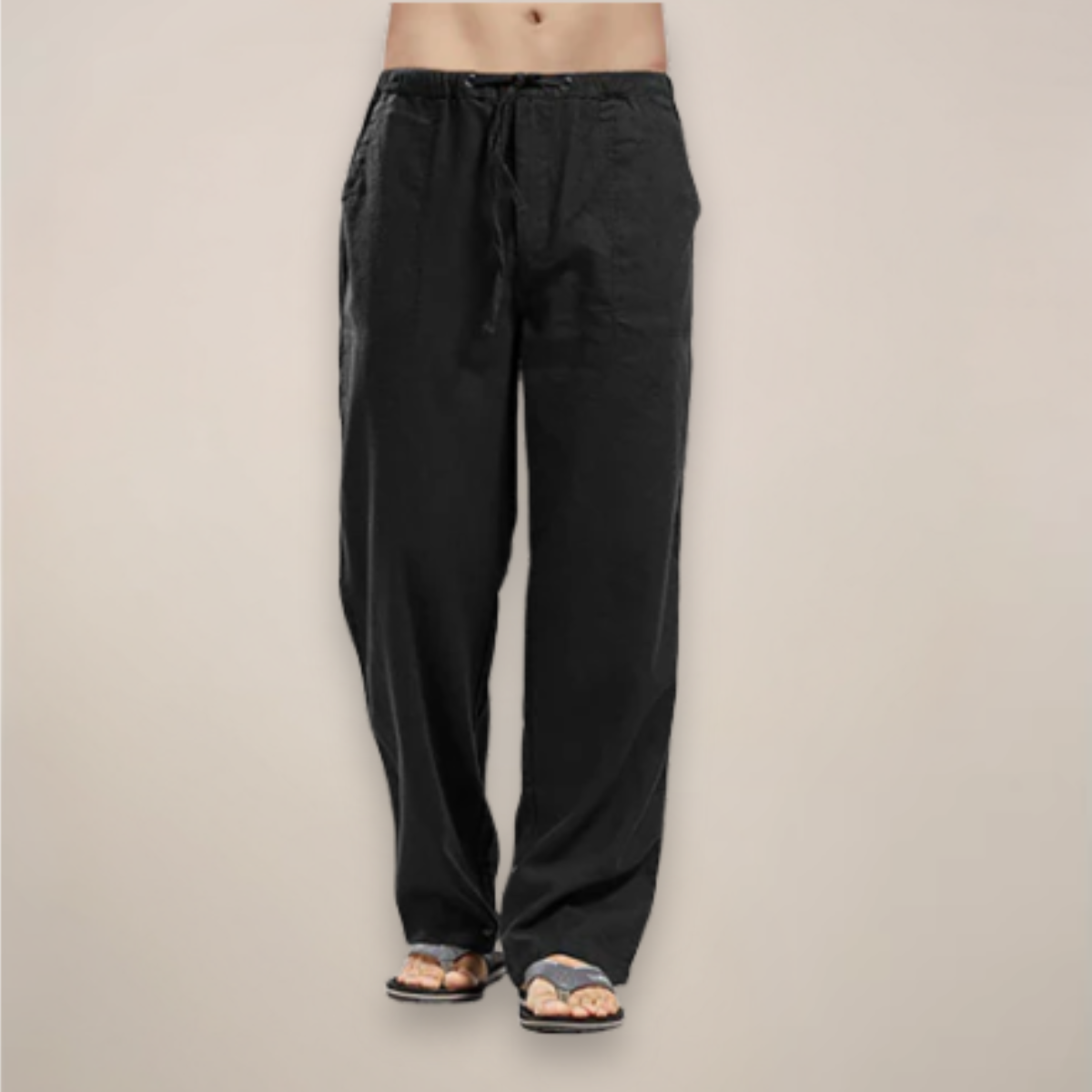 Pantalon décontracté pour homme avec cordon de serrage, style casual