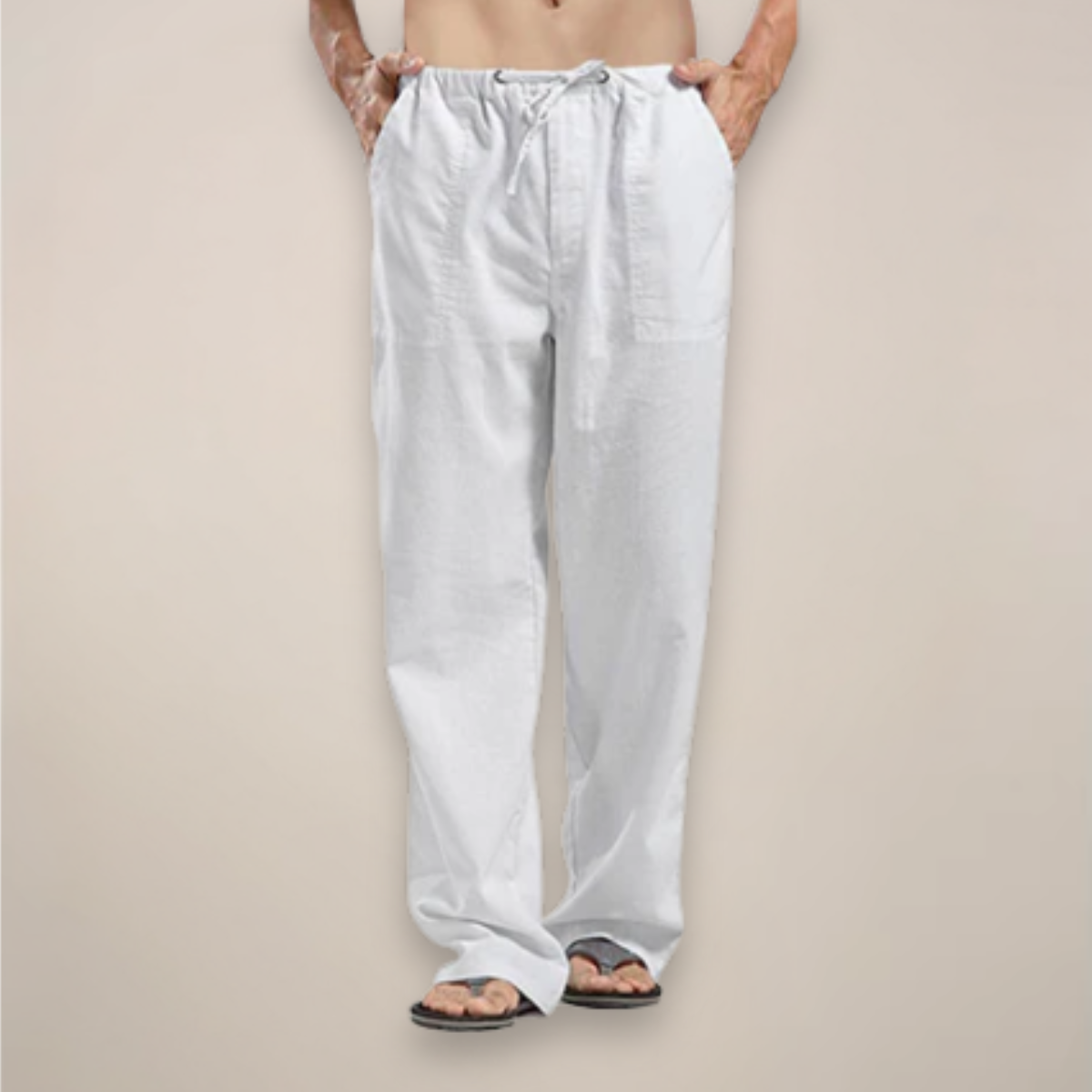 Pantalon décontracté pour homme avec cordon de serrage, style casual