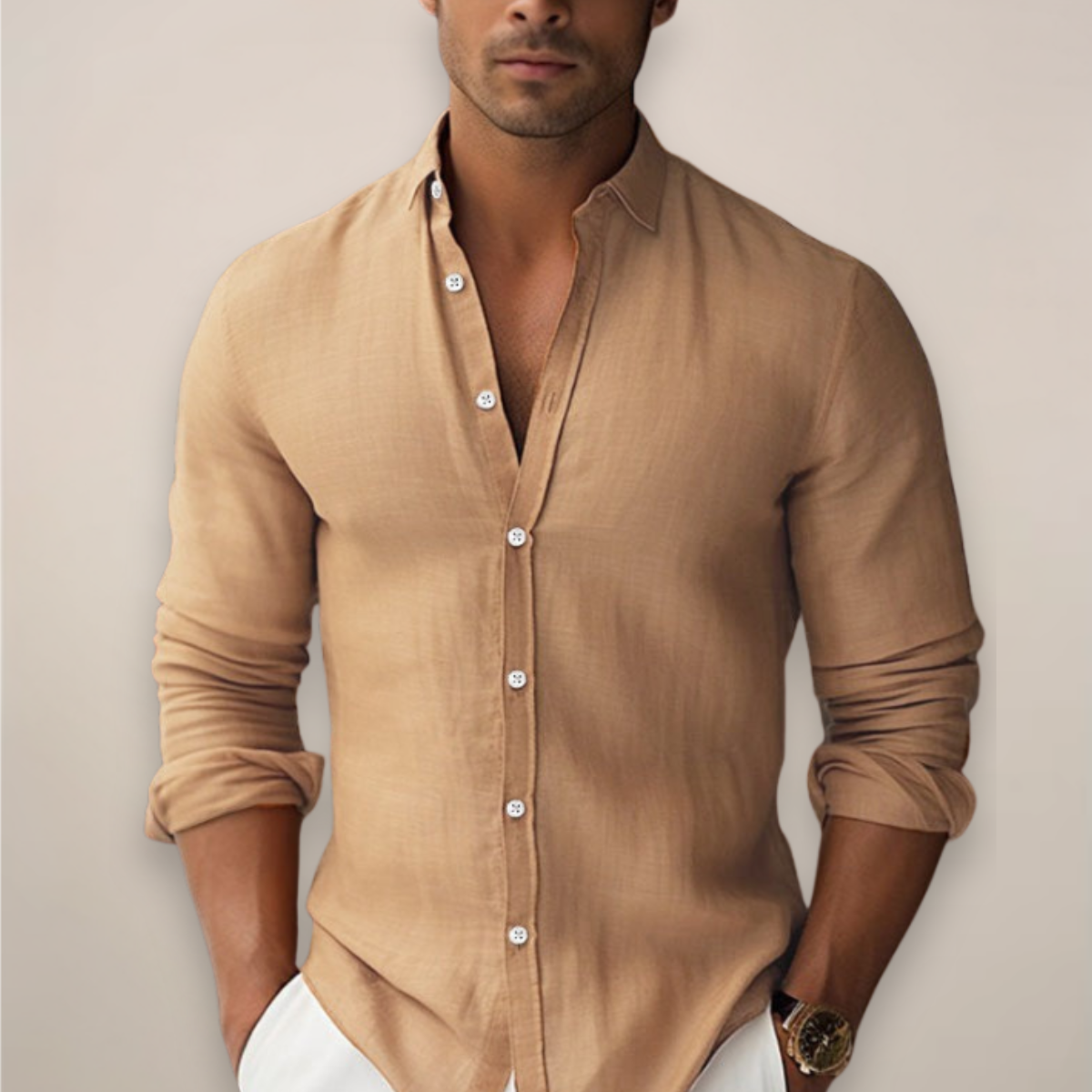 Chemise d'été décontractée pour homme avec boutons