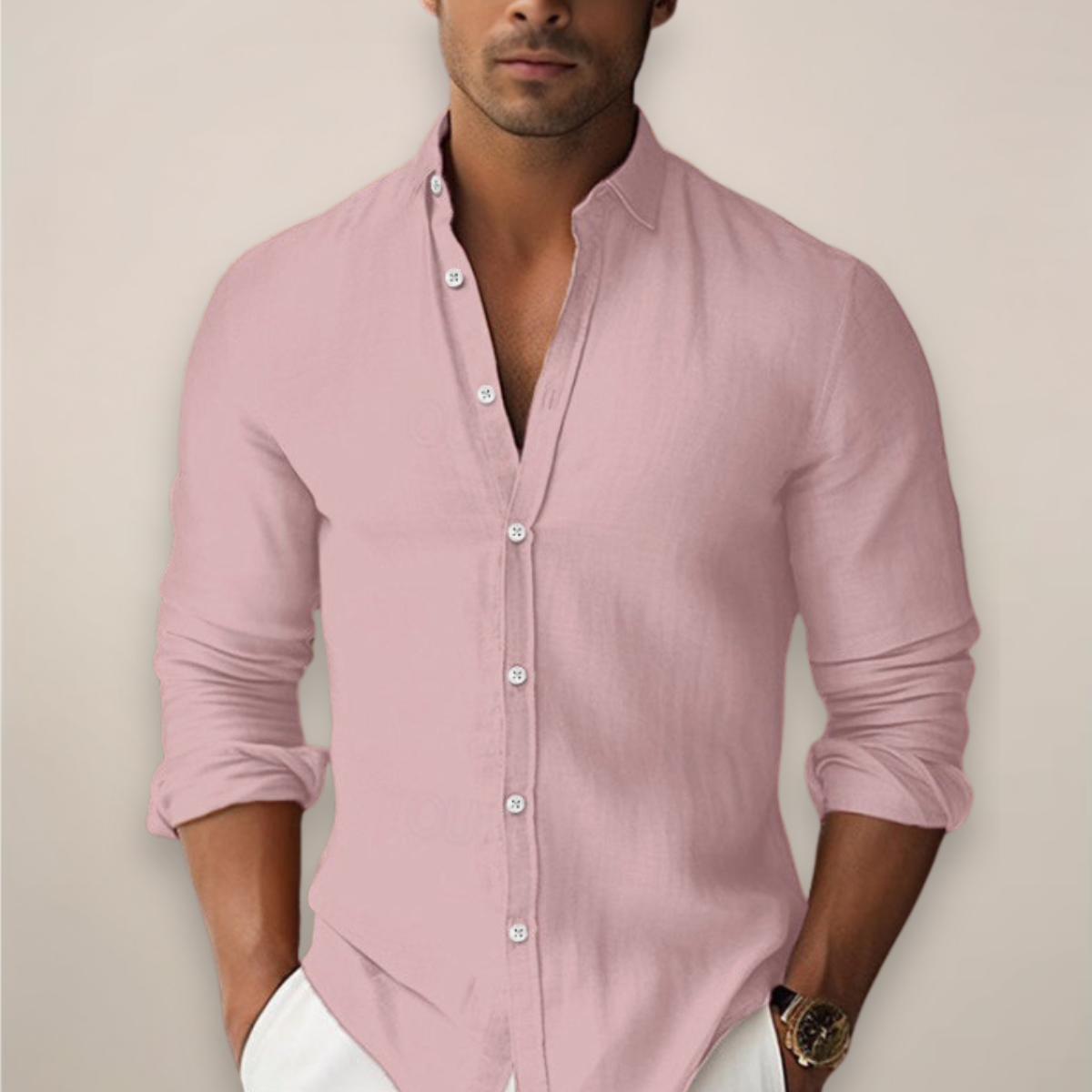 Chemise d'été décontractée pour homme avec boutons