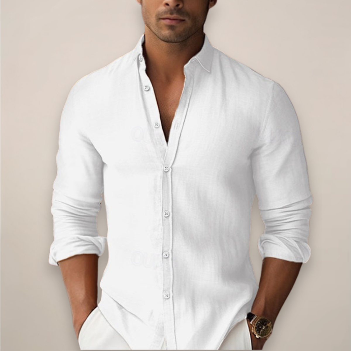 Chemise d'été décontractée pour homme avec boutons