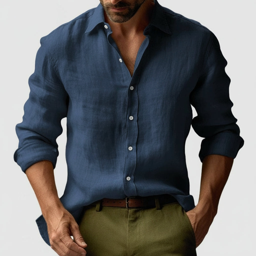 Chemise boutonnée vintage pour homme