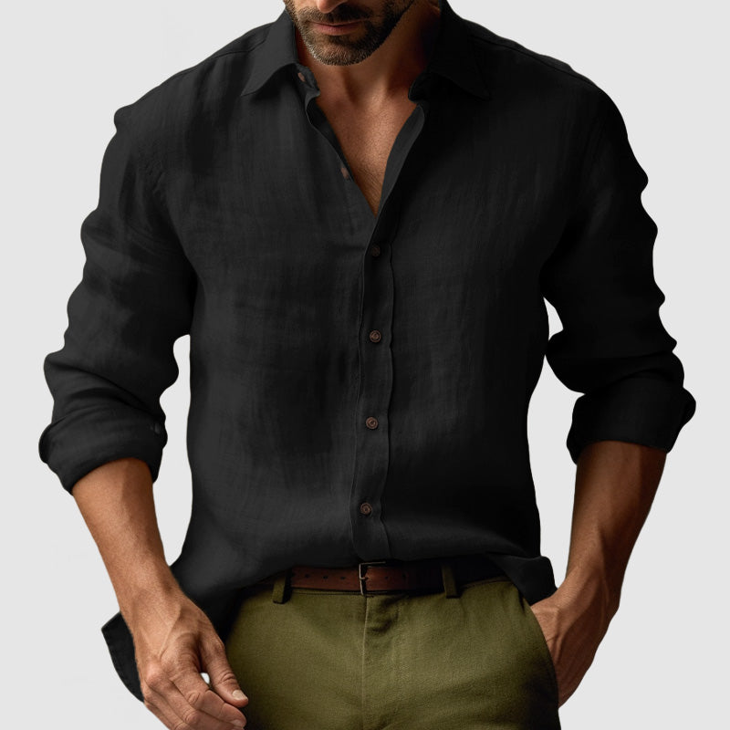 Chemise boutonnée vintage pour homme