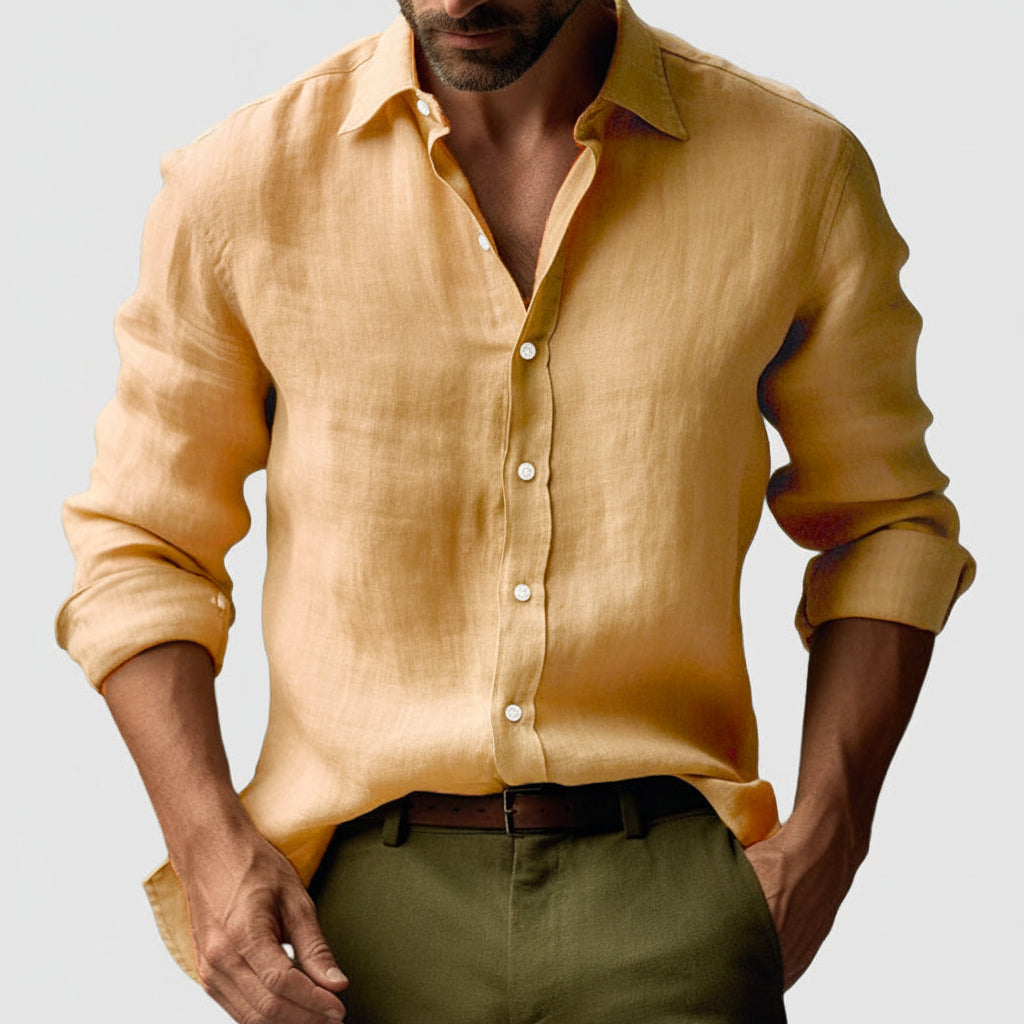 Chemise boutonnée vintage pour homme