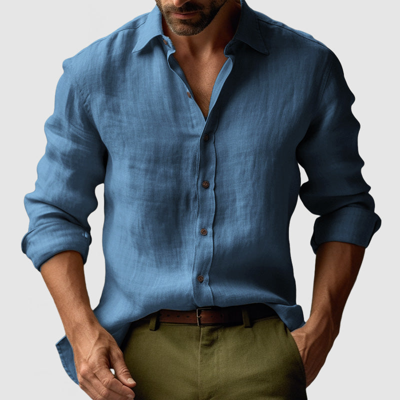 Chemise boutonnée vintage pour homme