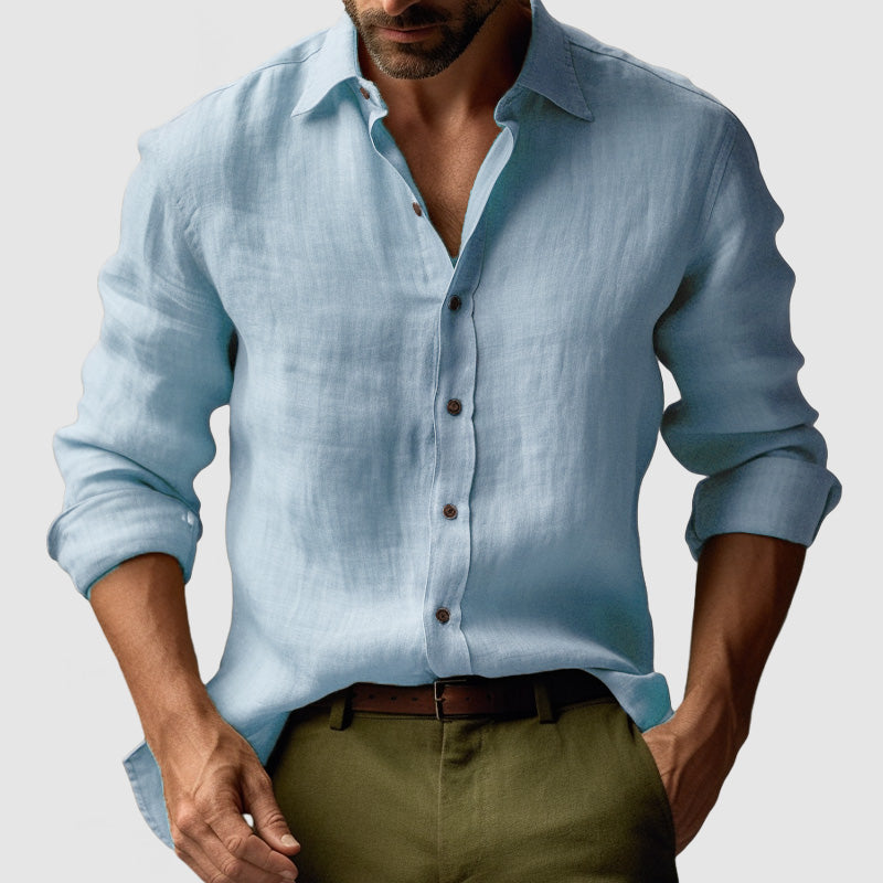 Chemise boutonnée vintage pour homme