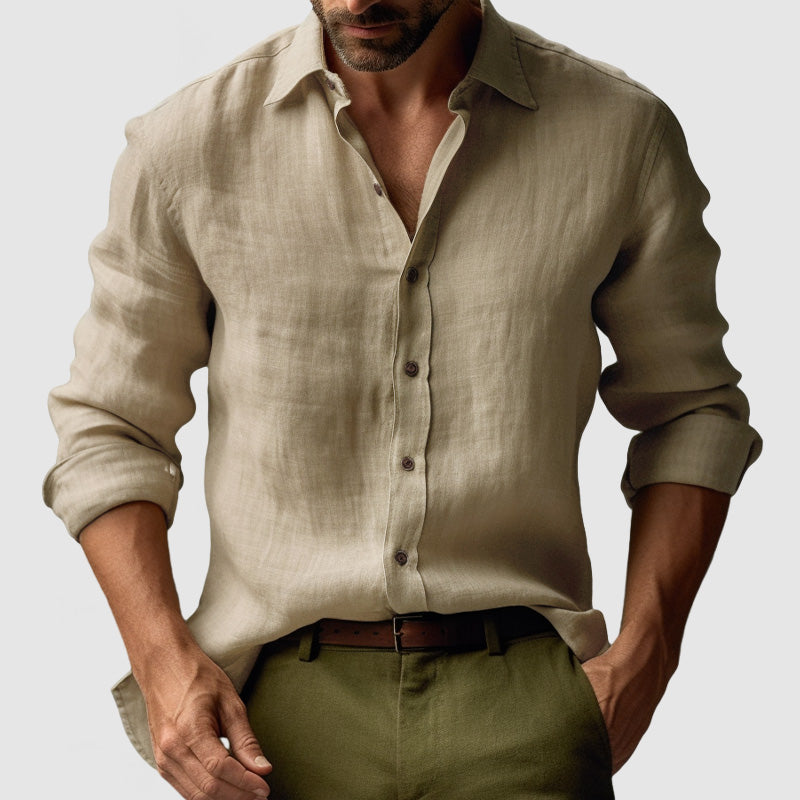 Chemise boutonnée vintage pour homme