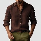 Chemise boutonnée vintage pour homme