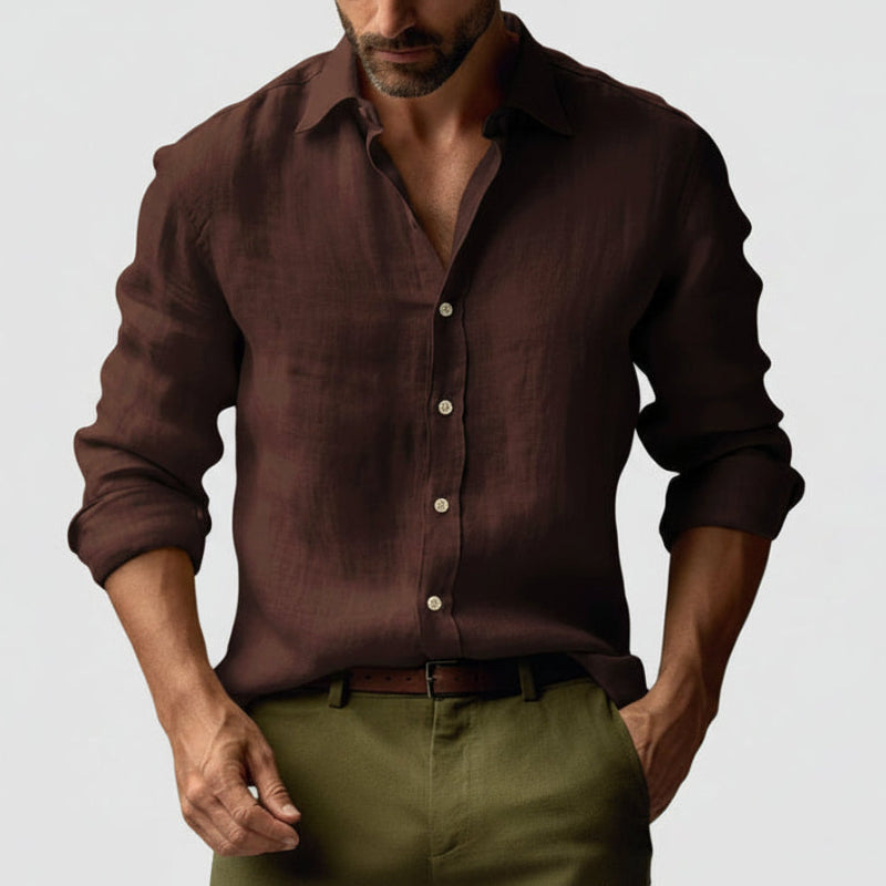 Chemise boutonnée vintage pour homme