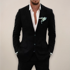 Men's two-piece single-breasted suit