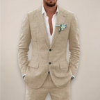 Men's two-piece single-breasted suit