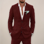 Men's two-piece single-breasted suit