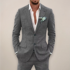 Men's two-piece single-breasted suit