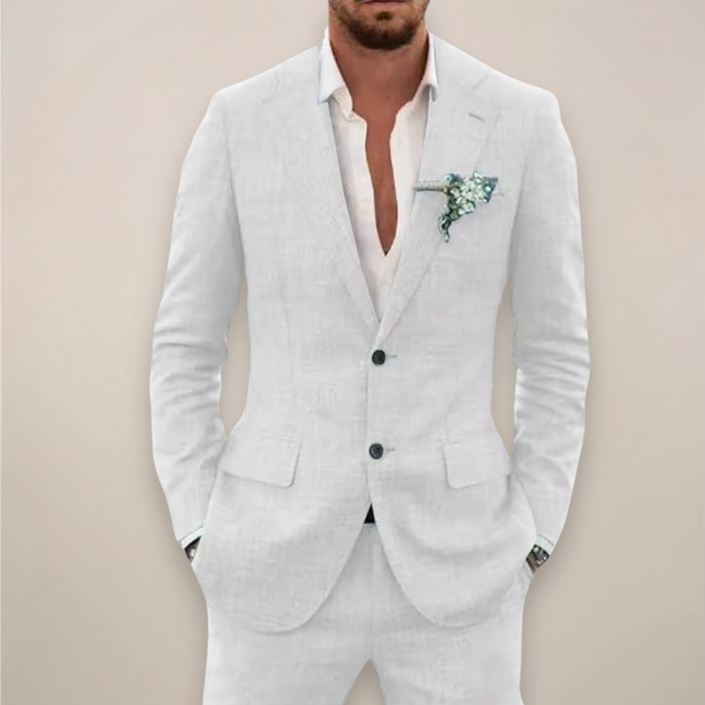 Men's two-piece single-breasted suit